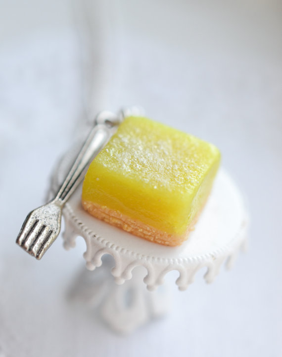 Miniature- Scented - Kids Jewelry - Lemon Bar - Silver - Necklace -Decadent Minis