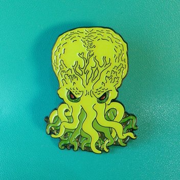 Cthulhu - Enamel - Pin Collector - Horror Pin - Horror - Elder God -SLumber - Lovecraft - HP Lovecraft -  Pin  - Monkey and Seal
