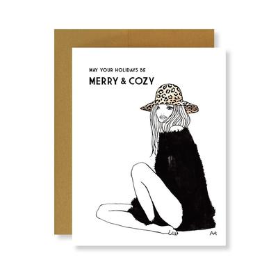 SFETSY Holiday SHop - Indie Holiday Emporium - leopard print - Hat - Card - greeting cards - 