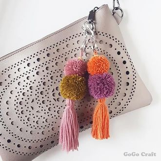 Learn How to Make Pom Pom-Tassels -GoGo Craft